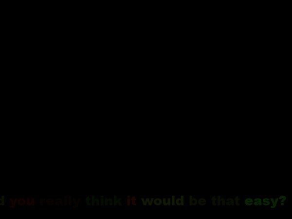 A black frame with barely legible dark text