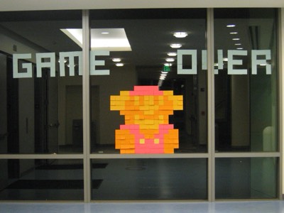 GAME OVER in Post-it notes