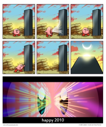 Virtual Shackles: Kirby meets the monolith from 2001 and swallows it